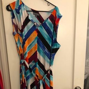 Multicolored Chevron Dress